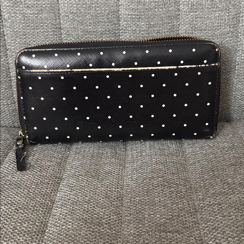 Kate Spade Black and White Polka Dot Wallet - Picture 3 of 11